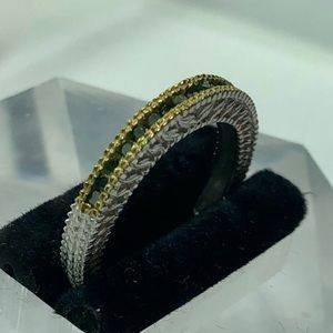 Green Diamond Band Ring